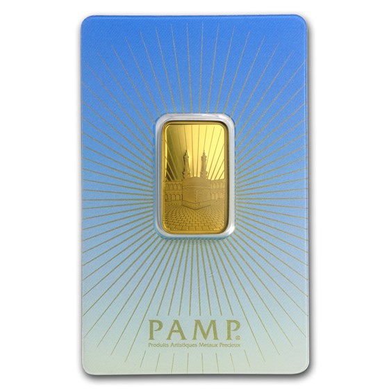 10 gram Gold Bar - PAMP Suisse Religious Series (Ka' Bah, Mecca) 10 gram Gold Bar - PAMP Suisse Religious Series (Ka' Bah, Mecca)